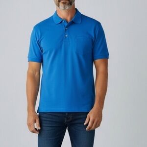 Michael Kors Blue Resortwear polo shirt old money Vacation Business casual